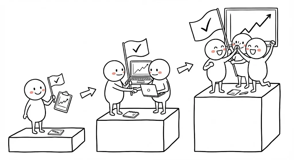 段階的組織拡張 マーケティング組織開発パターン